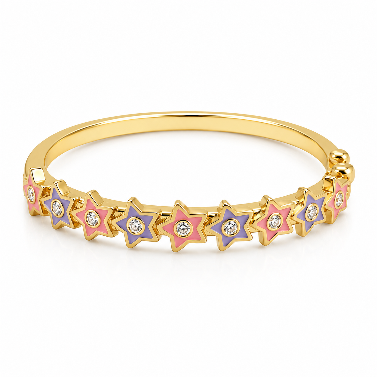 Enamel Bangle Bracelet Shooting Stars
