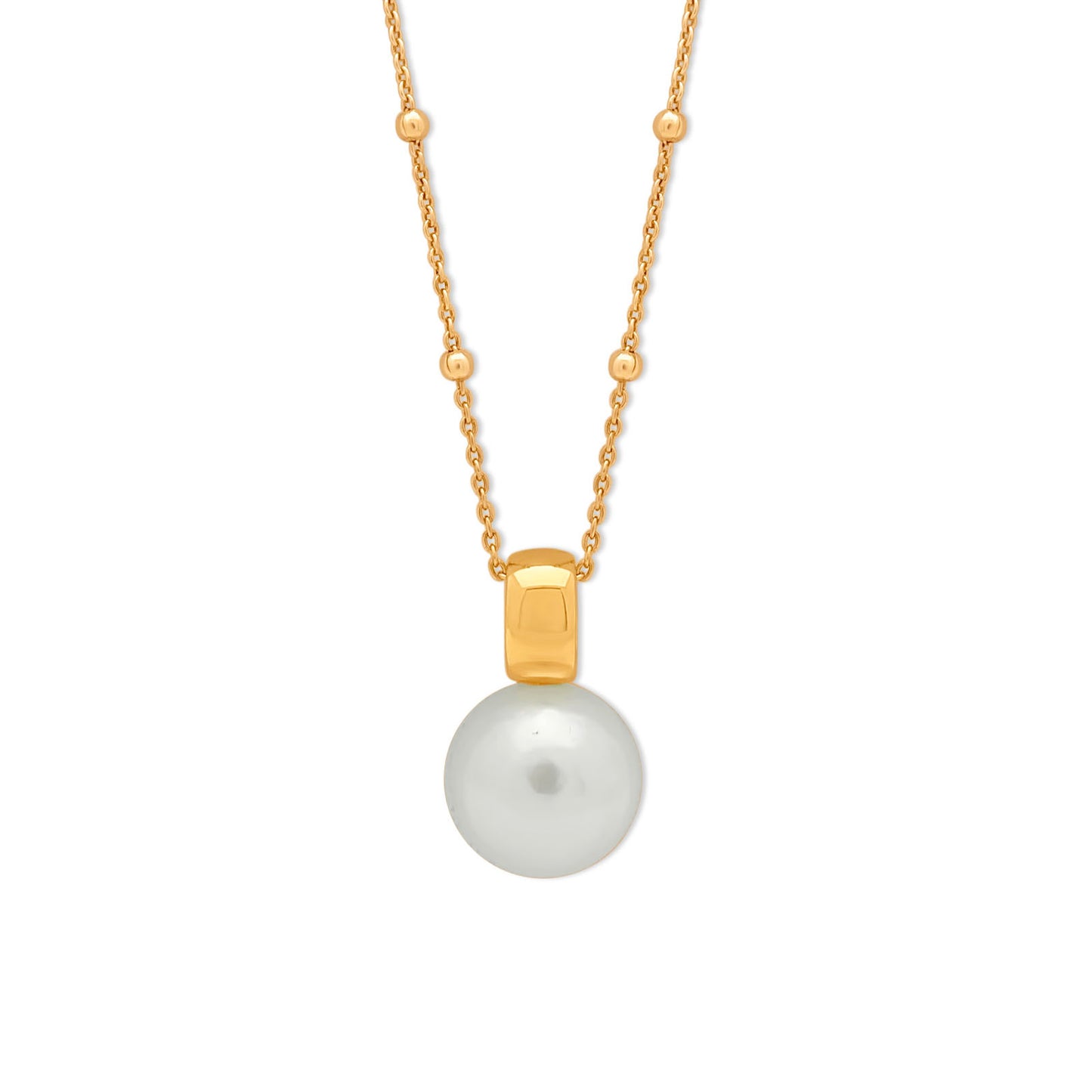 18k Gold Plated Luscious Pearl Pendant Necklace Necklaces
