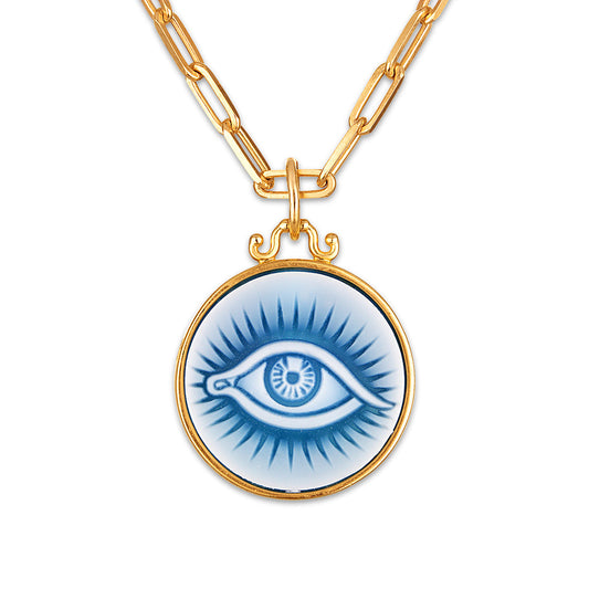 Protective Evil Eye Medallion Necklaces