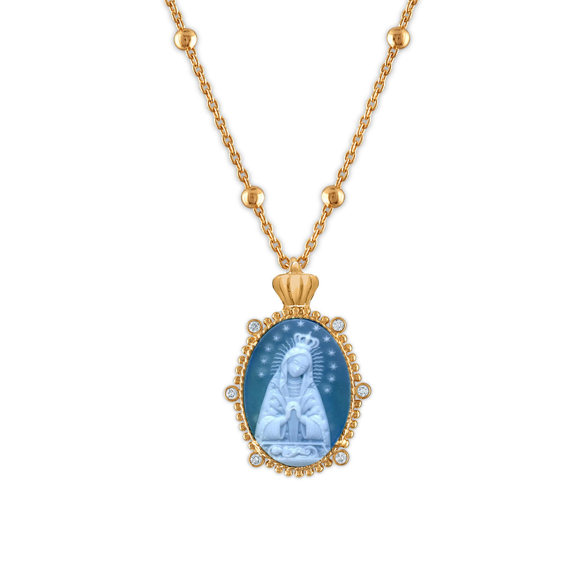 Crowned 18k Gold Princesa Virgen de Altagracia