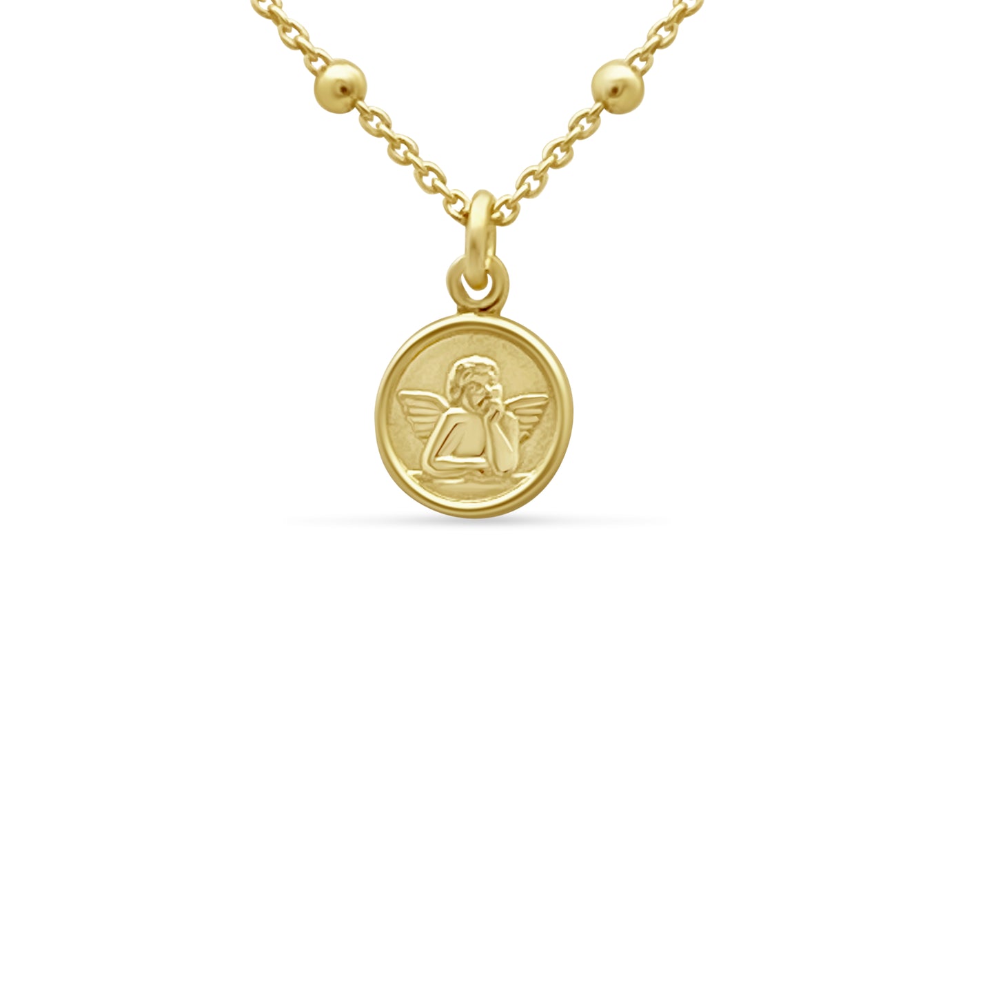 14k Gold Plated Sterling Silver Angel de la Guardia Necklace Necklaces