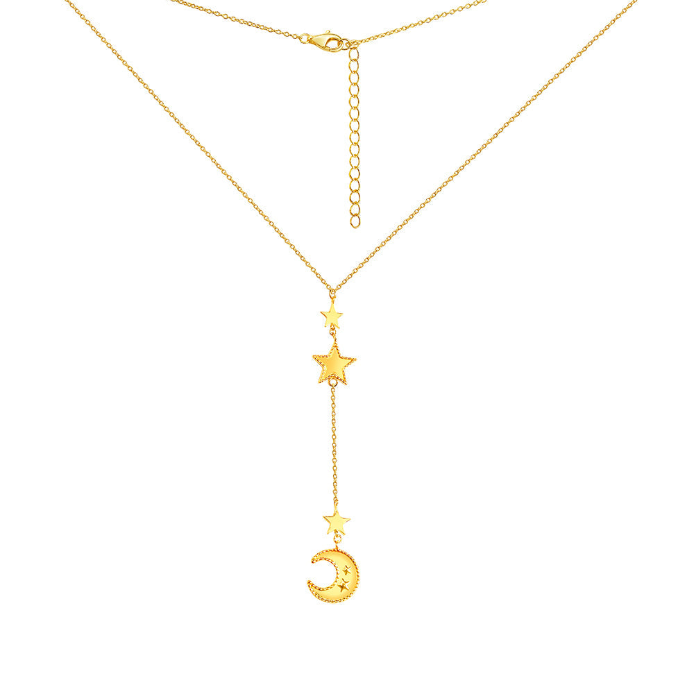 Celestial Stars & Moon Lariat Necklace Necklaces