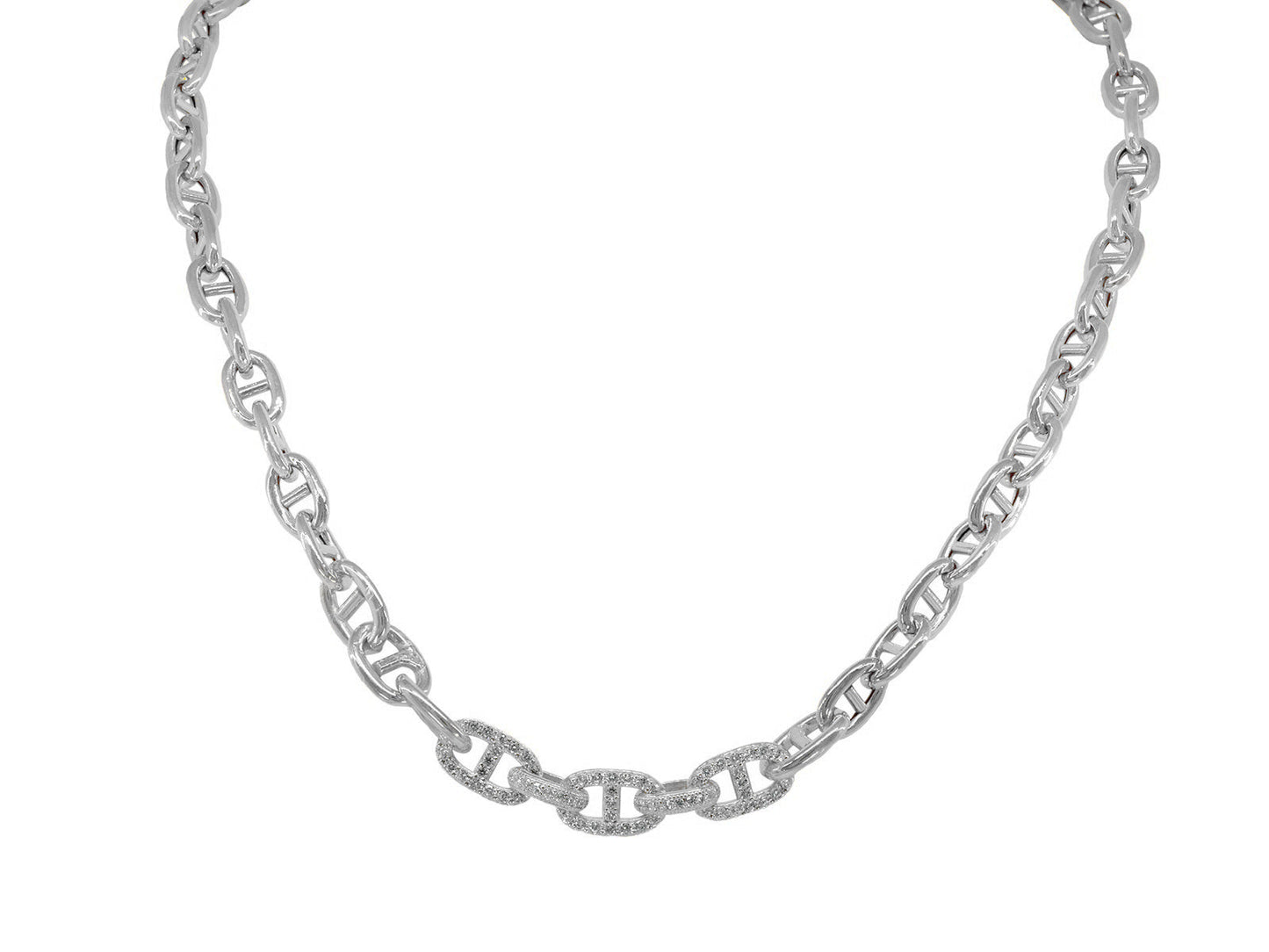 Fronay CZ Links Necklace Necklaces