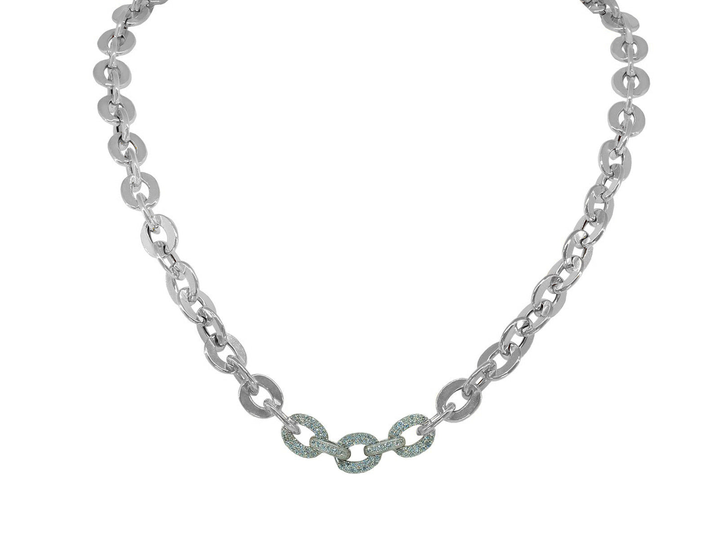 Fronay CZ Links Necklace Necklaces