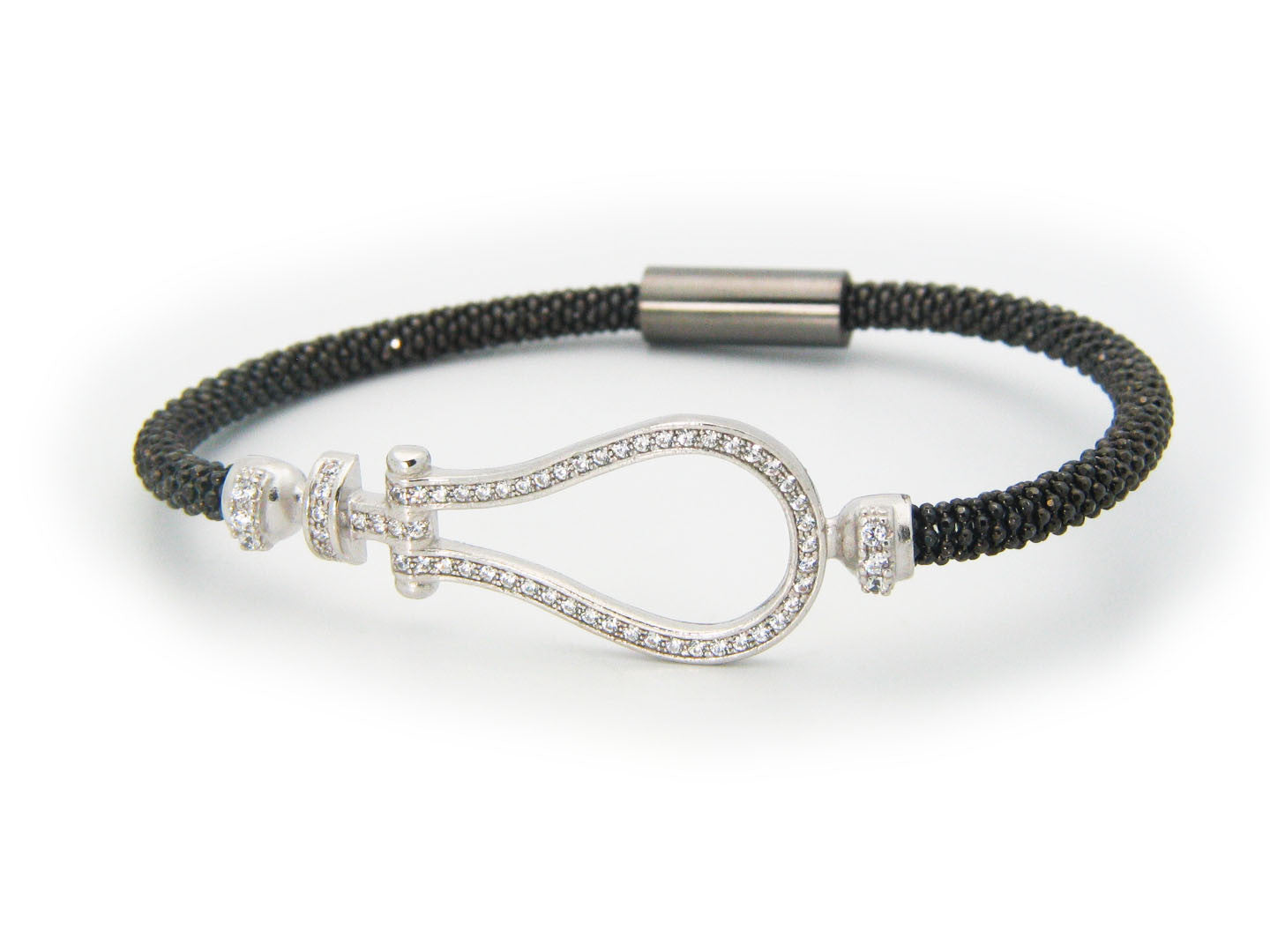 Gunmetal Sparkling Door Knocker Bracelet Bracelets