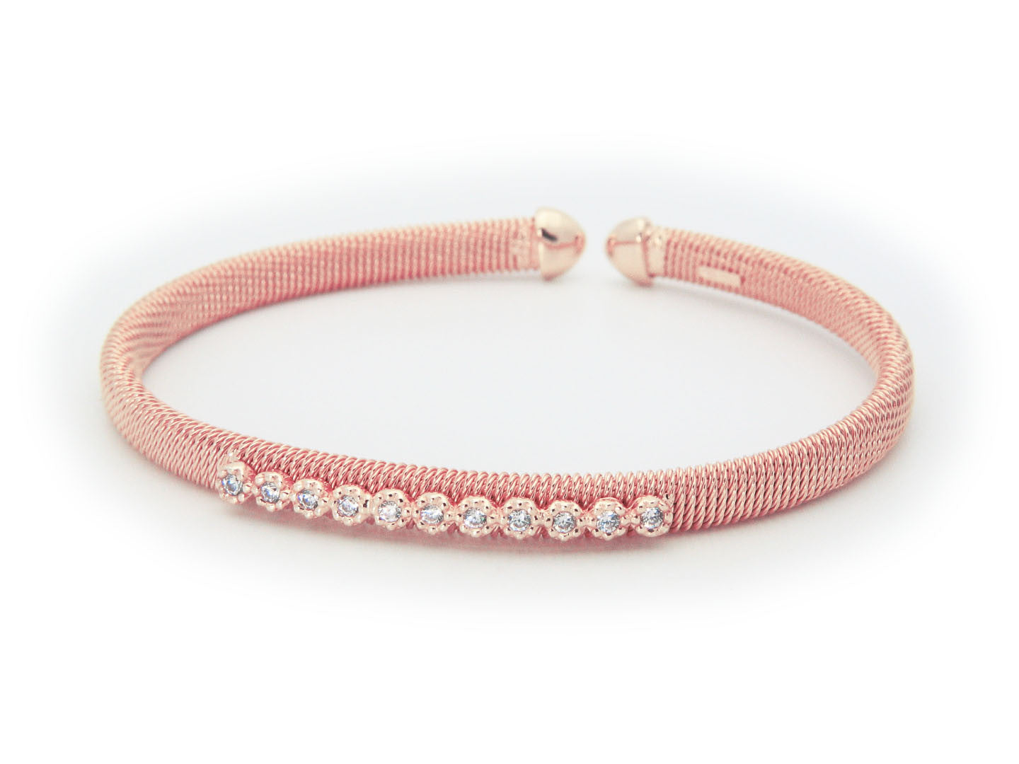 Linear Stars Bangle dipped in Rose Gold Bracelets