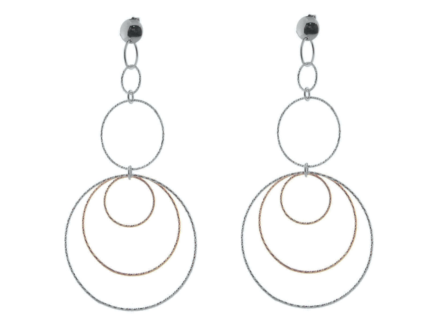 Diamond Cut Sterling Silver Hoop Earrings Earrings
