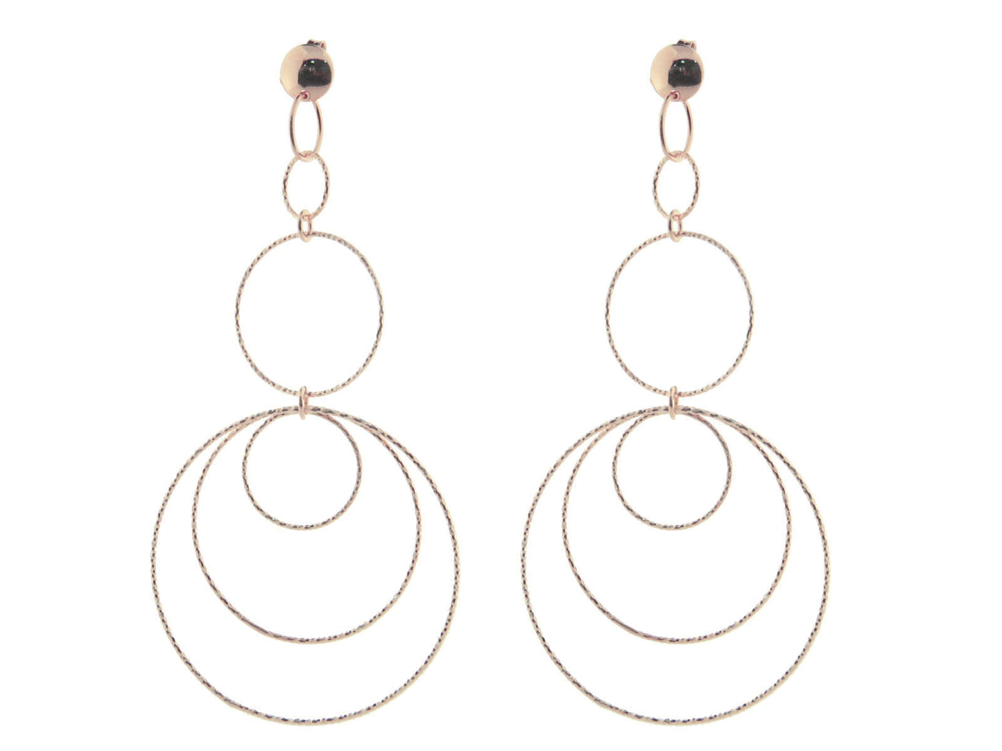 Diamond Cut Sterling Silver Hoop Earrings Earrings