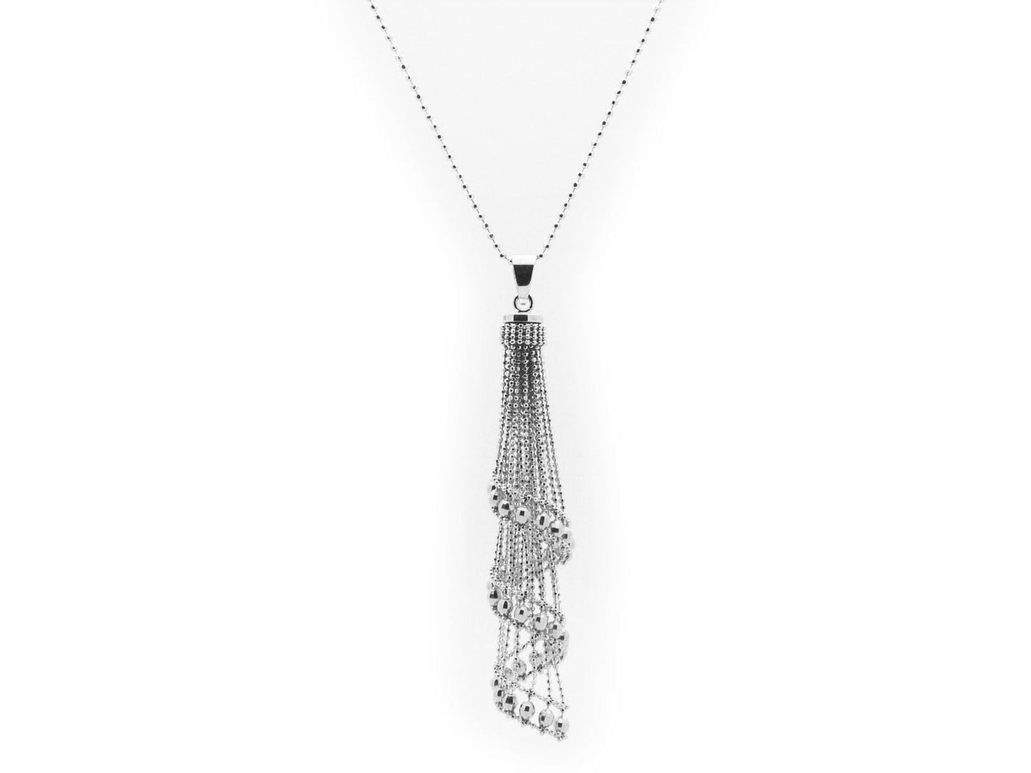 Swirling Silk Tassel Necklace Necklaces