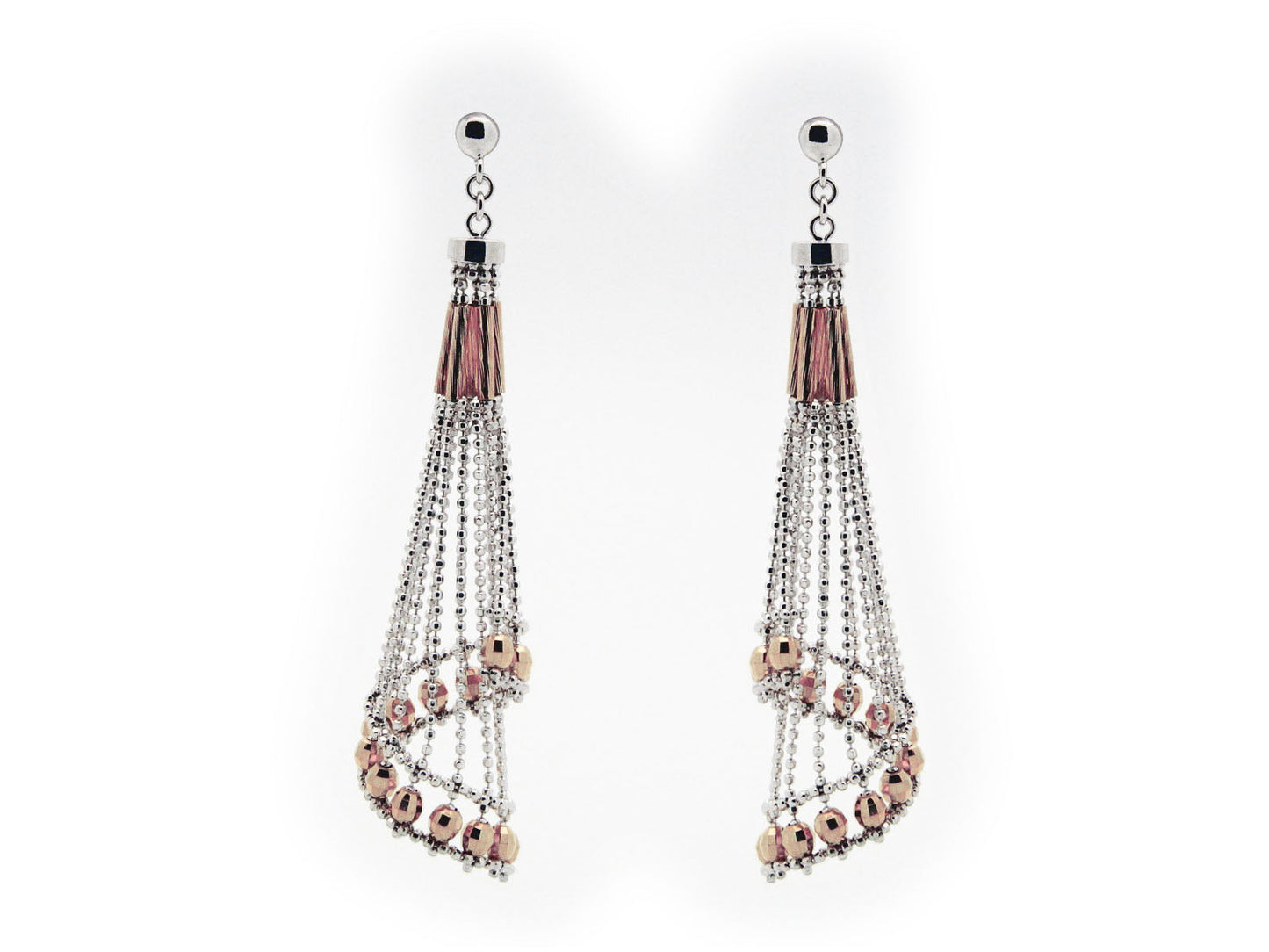 Rose Silk Swirls Drop Earrings Earrings