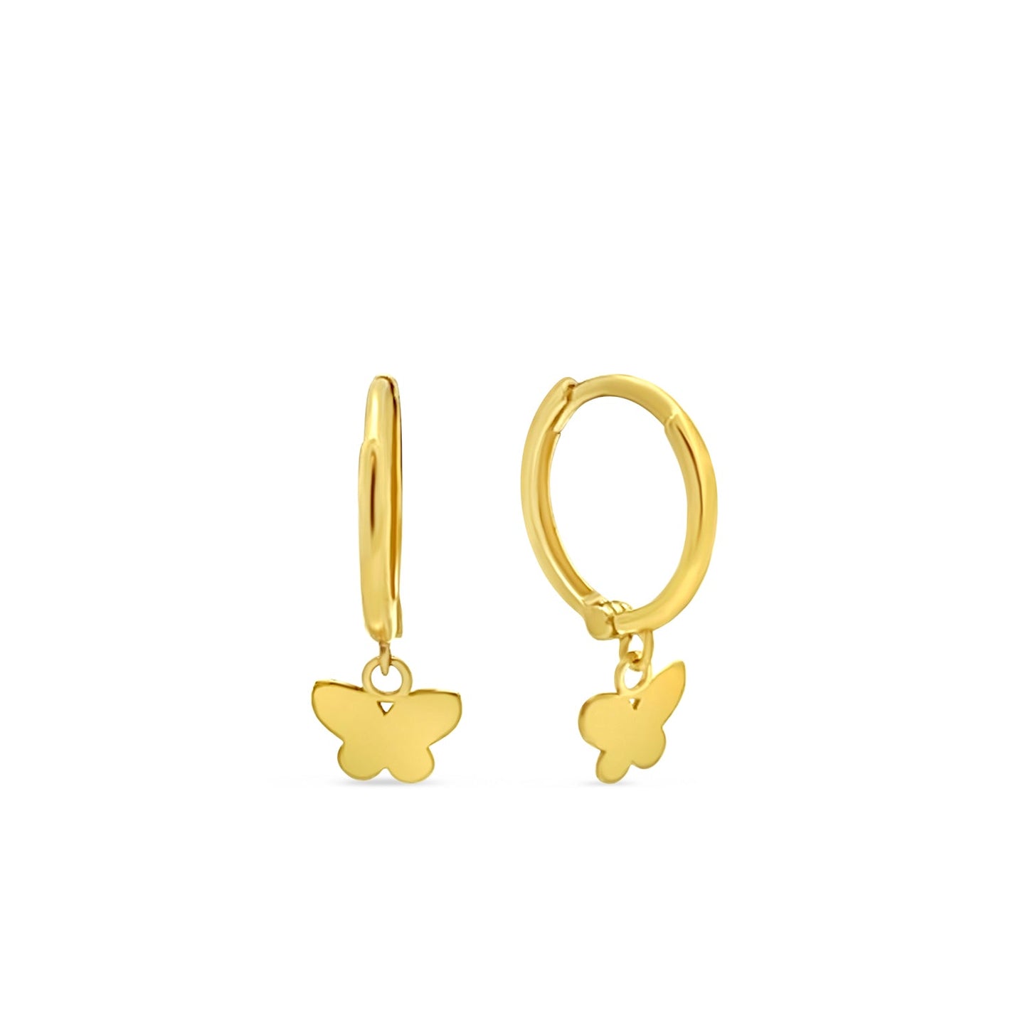 14k Gold Butterfly Huggie Hoop Earrings EARRINGS