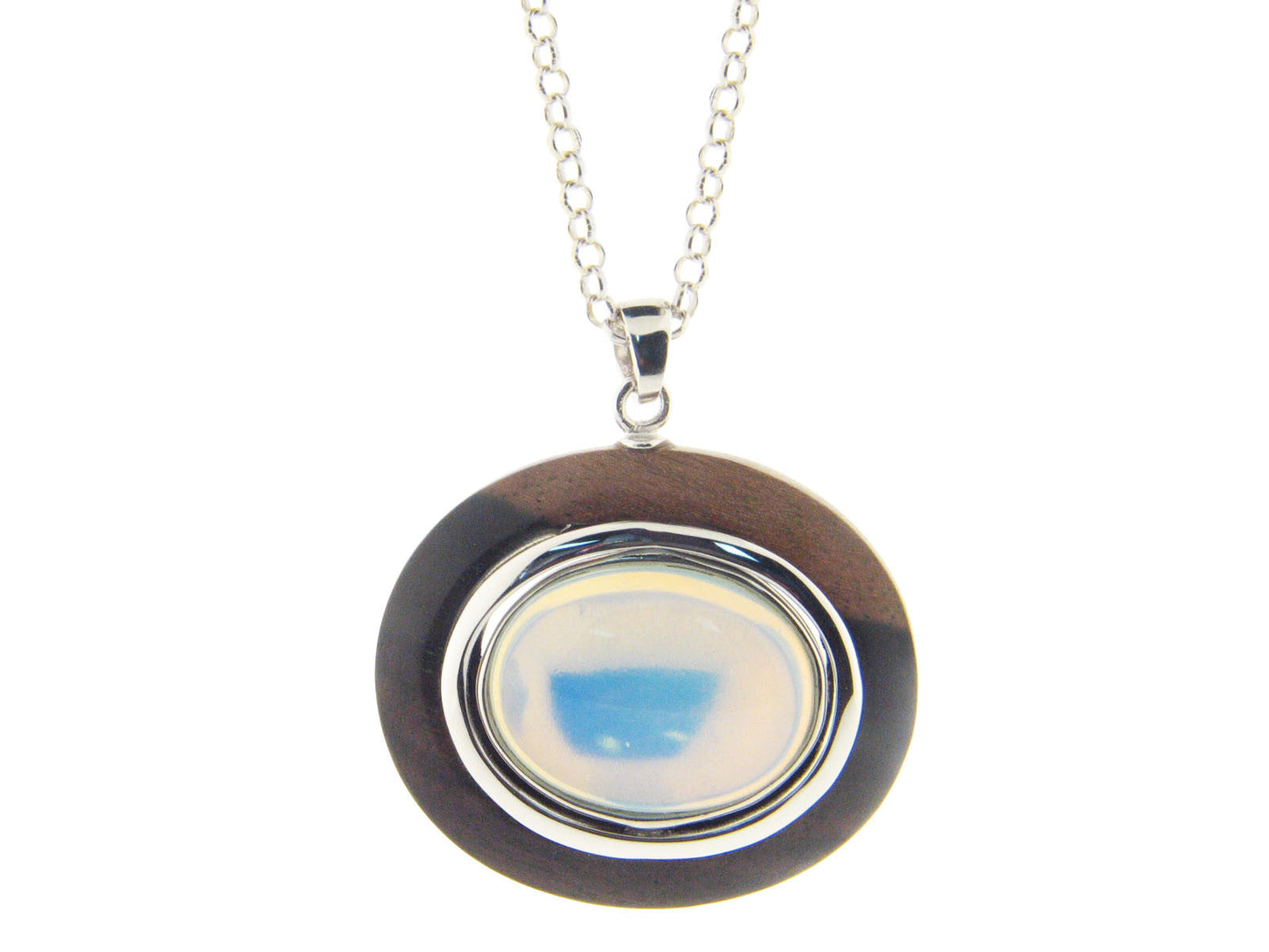 Opal Crystal Wood Necklace Necklaces