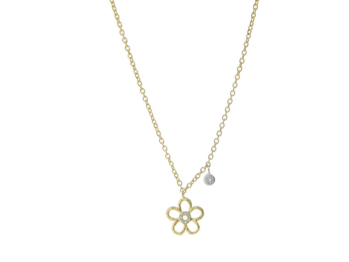 Flowing Circular Flower Necklace Necklaces