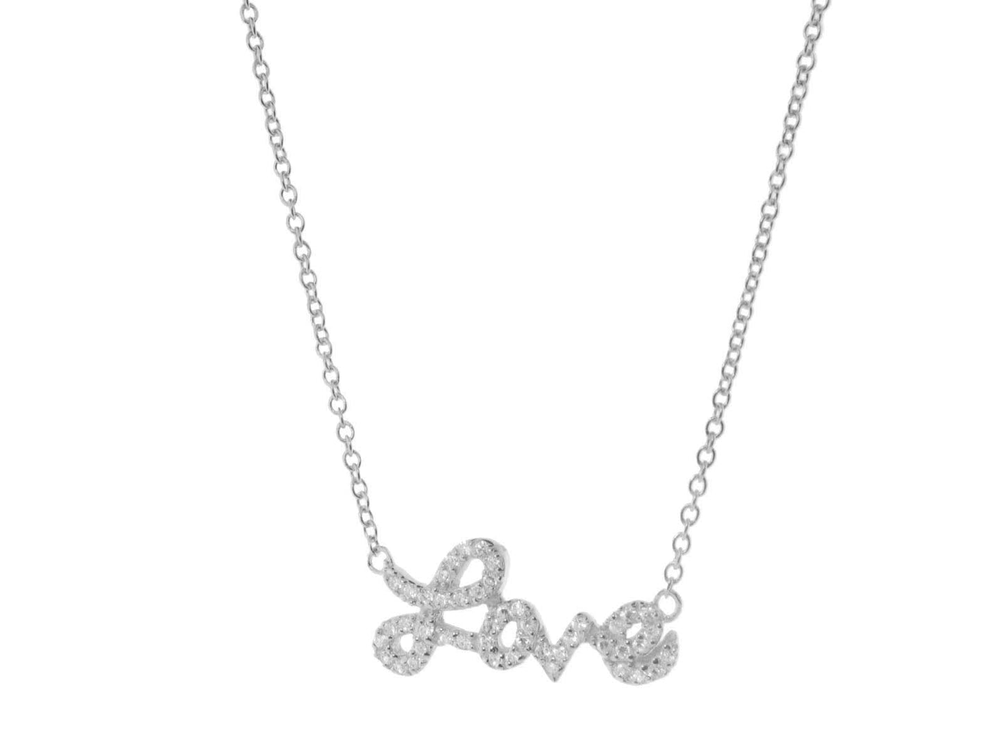 Sparkling Cursive Love Necklace Necklaces