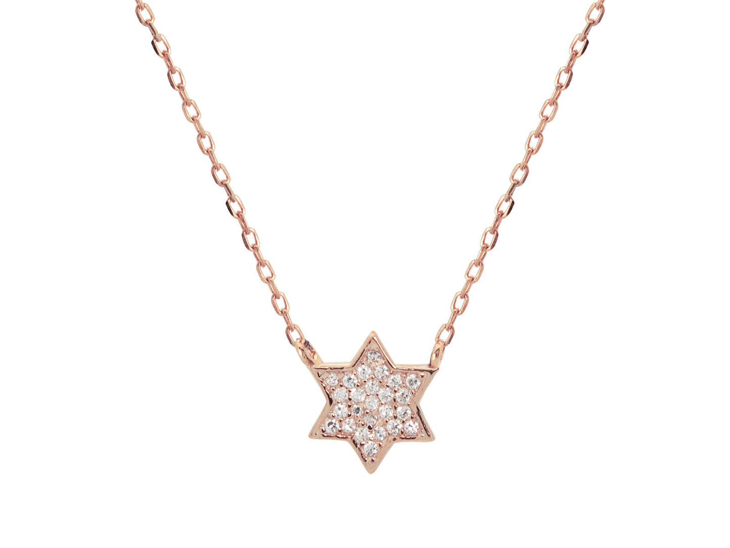 Mini Rose Star of David Necklace Necklaces