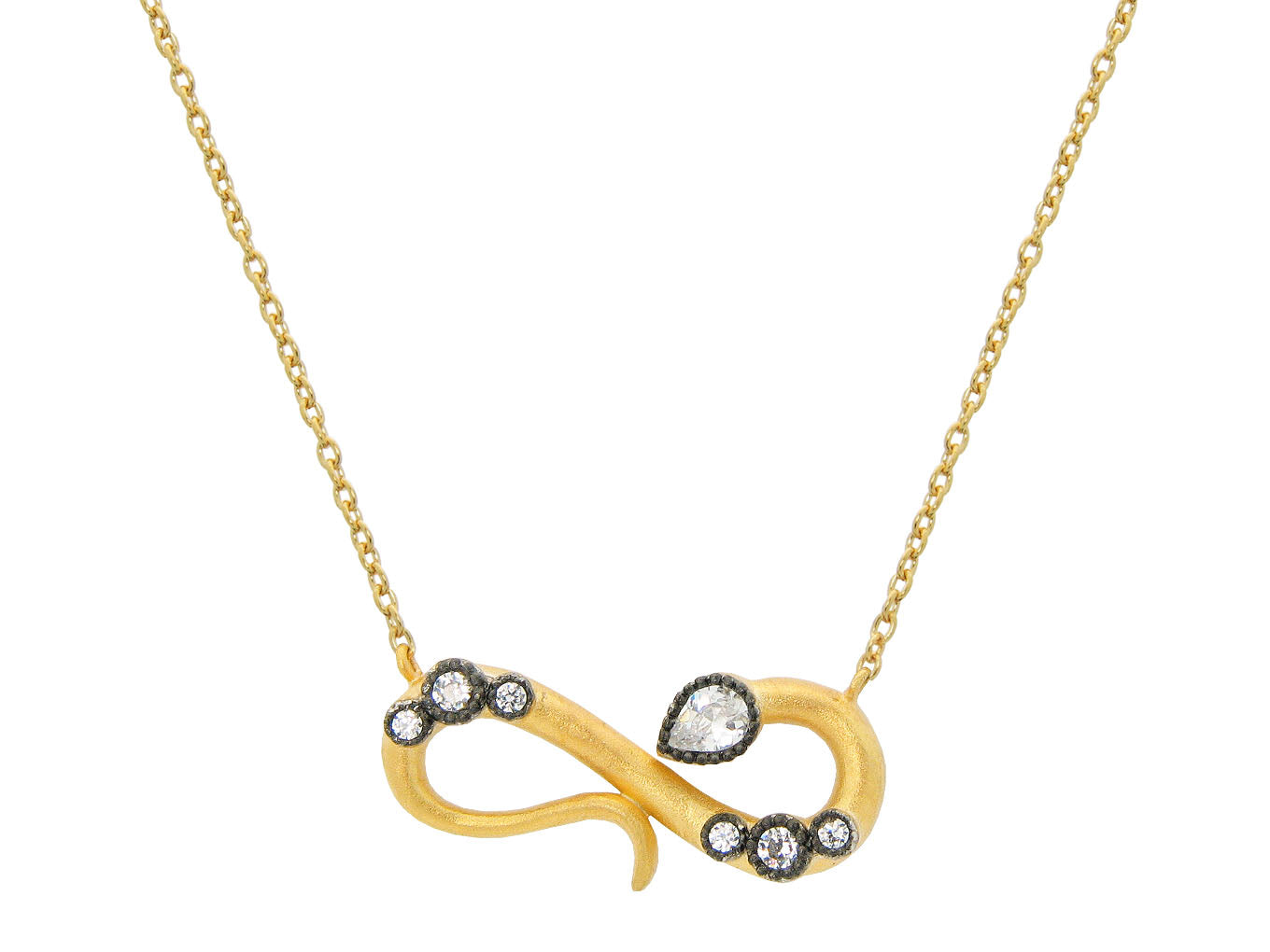 Golden Infinity Snake Necklace Necklaces