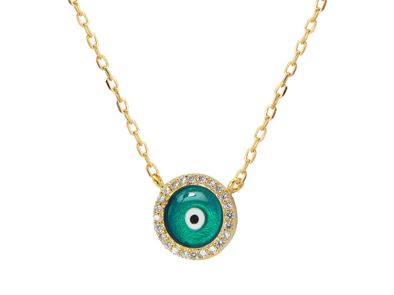 Sparkling Enamel Evil Eye Necklace Necklaces