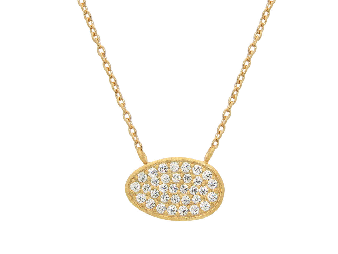 Golden Oval Necklace Necklaces
