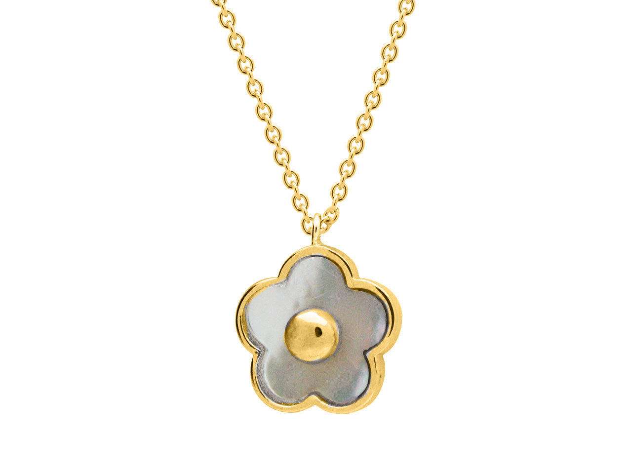 Mother of Pearl Flower Pendant Necklace NECKLACES