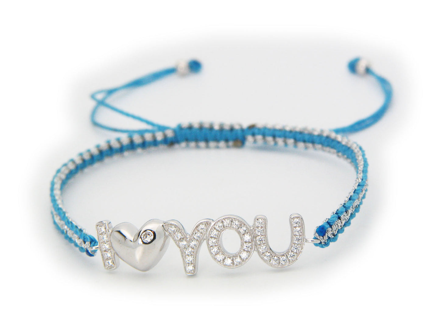 Sparkling I LOVE YOU Cord Bracelet Bracelets