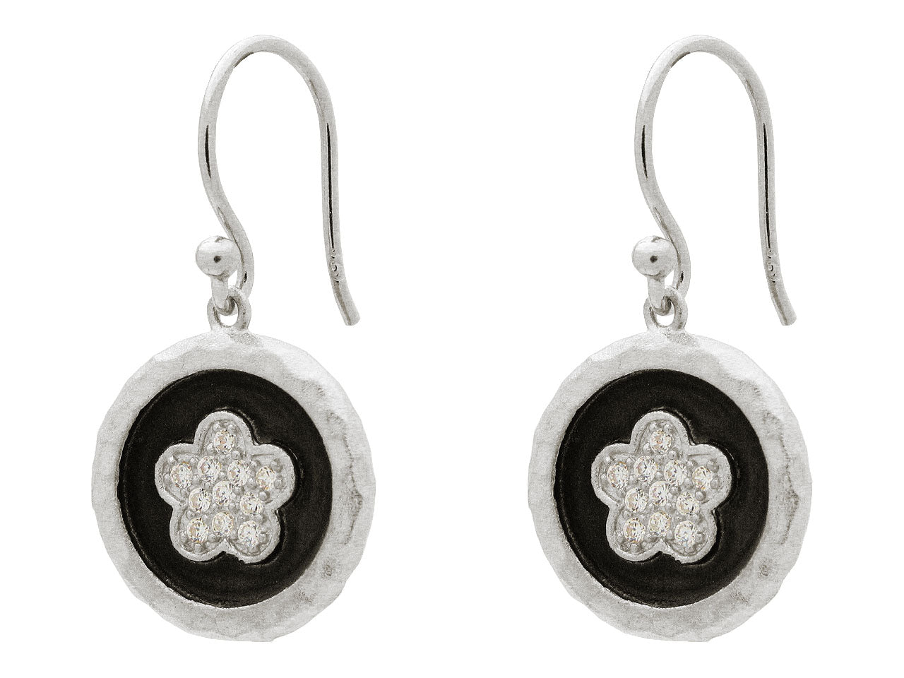 Sparkling Flower Silver Earrings Earrings