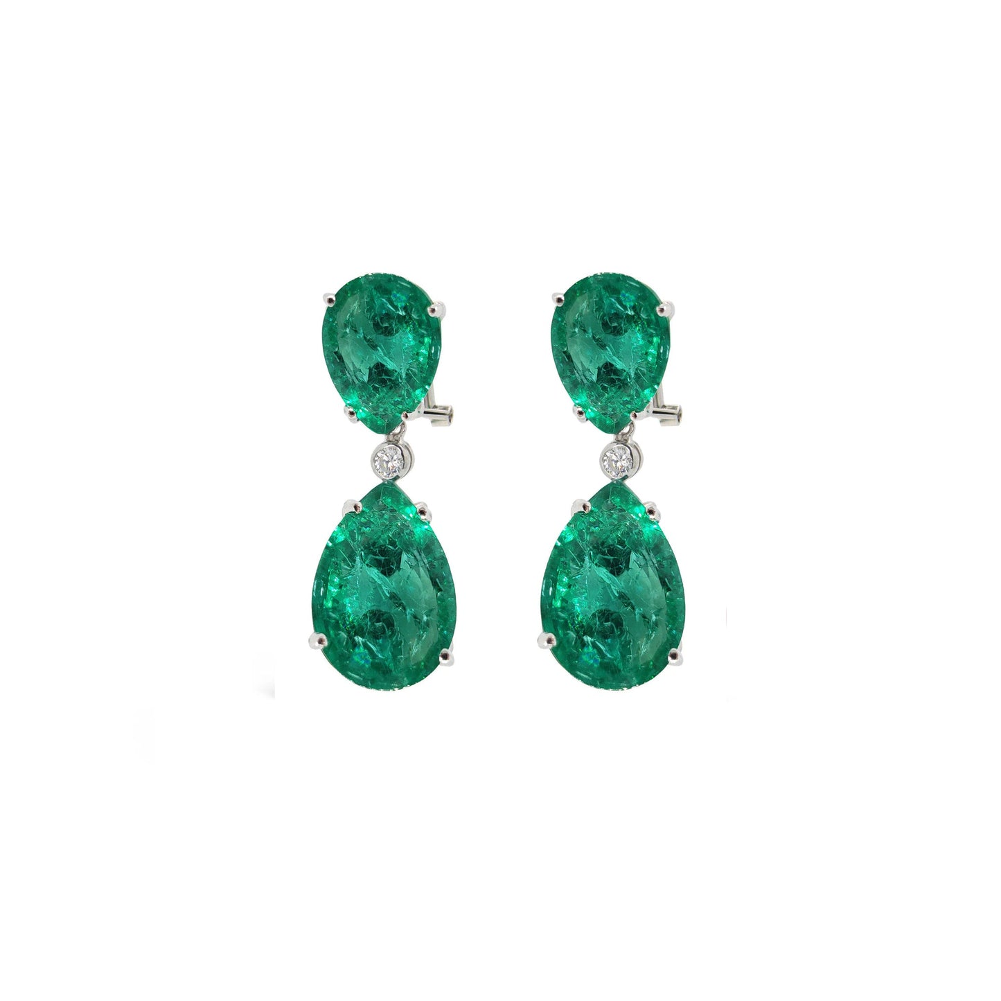 Almond Drop Simulated Emerald Envies Earrings Earrings