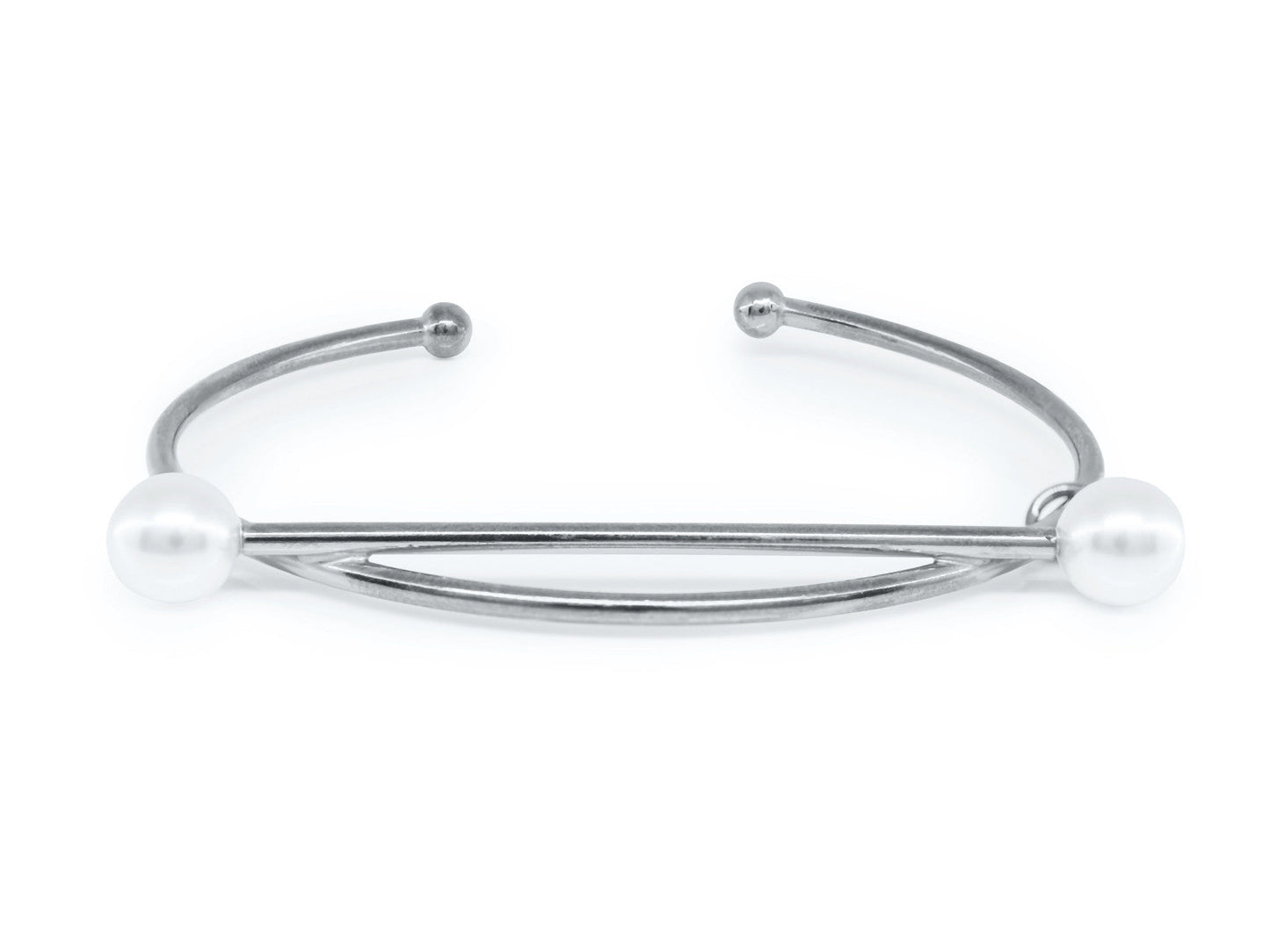 Swarovski Pearls Crossbar Bangle Bracelets