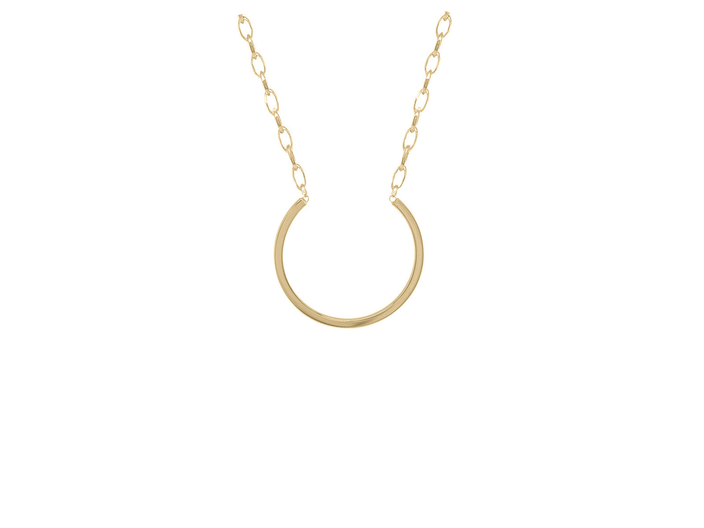 Golden Omega Pendant Necklace Necklaces