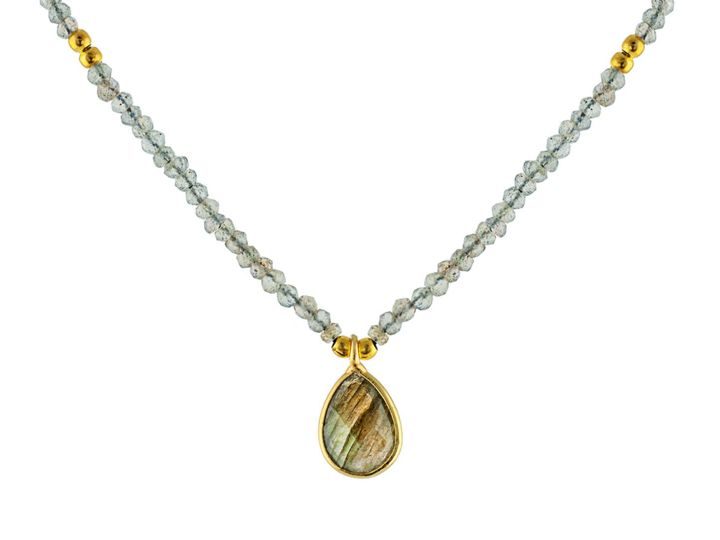 Labradorite Choker and Earring Set Necklaces