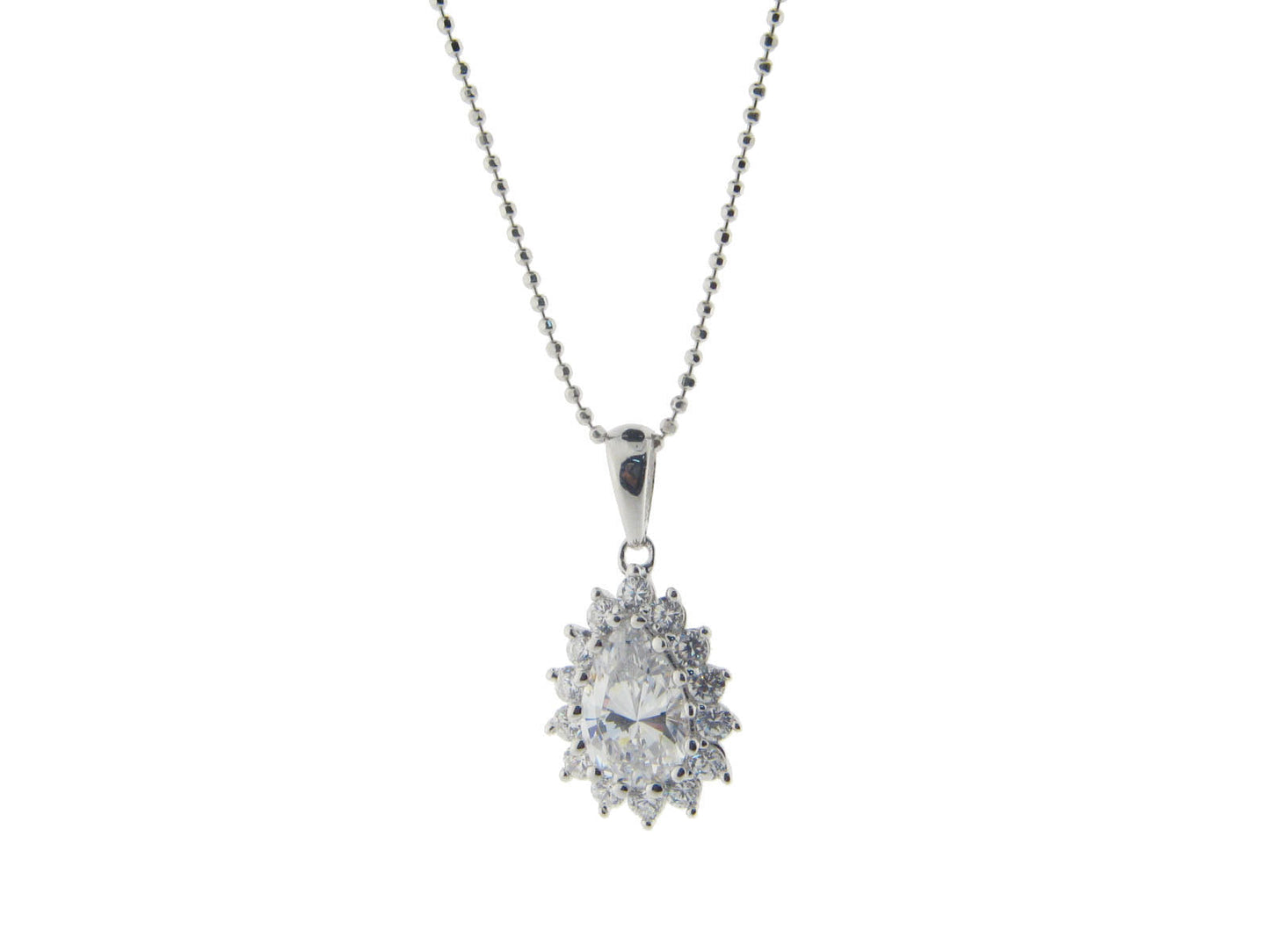 Royal Bridal Simulated Diamond CZ Necklace Necklaces