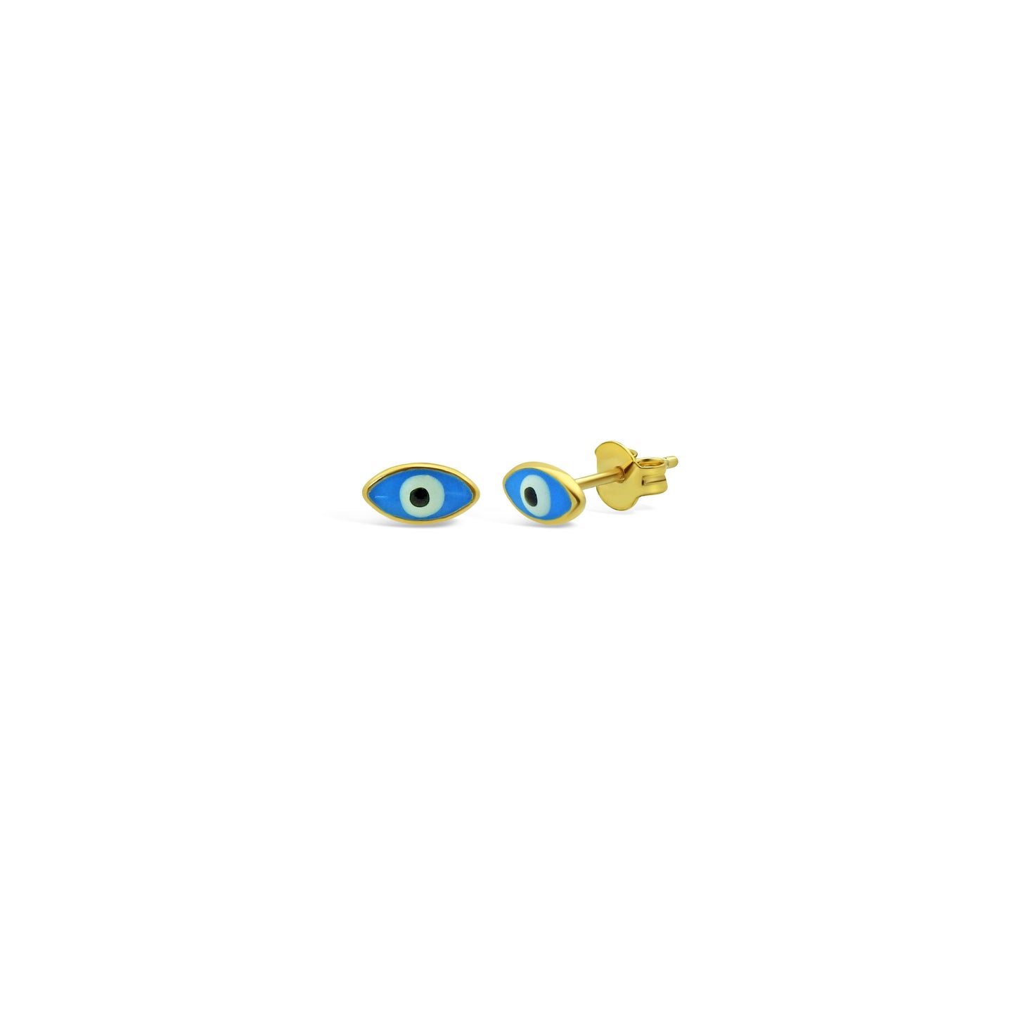 Blue Enamel Evil Eye Stud Earrings Earrings
