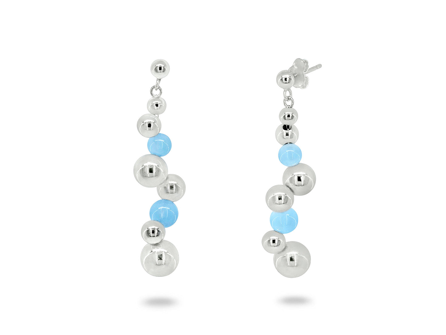Degrade Silver Swarovski Blue Earrings Earrings