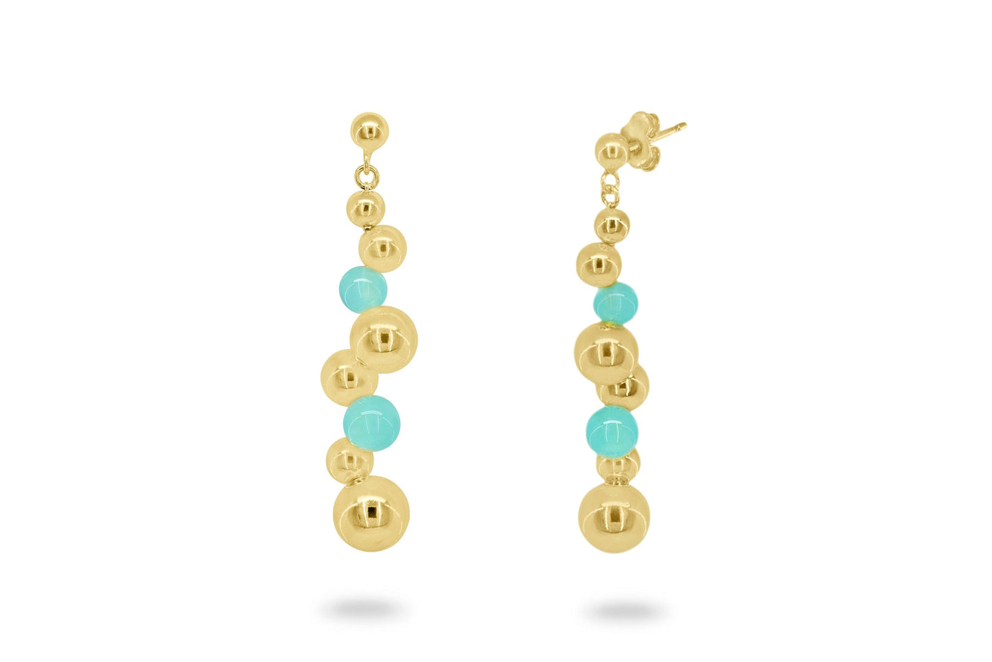 Degrade Golden Swarovski Green Earrings Earrings