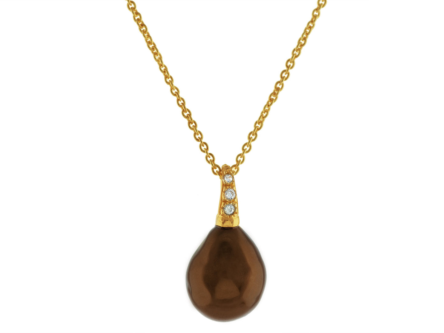 Royal Brown Baroque Pearl Necklace Necklaces