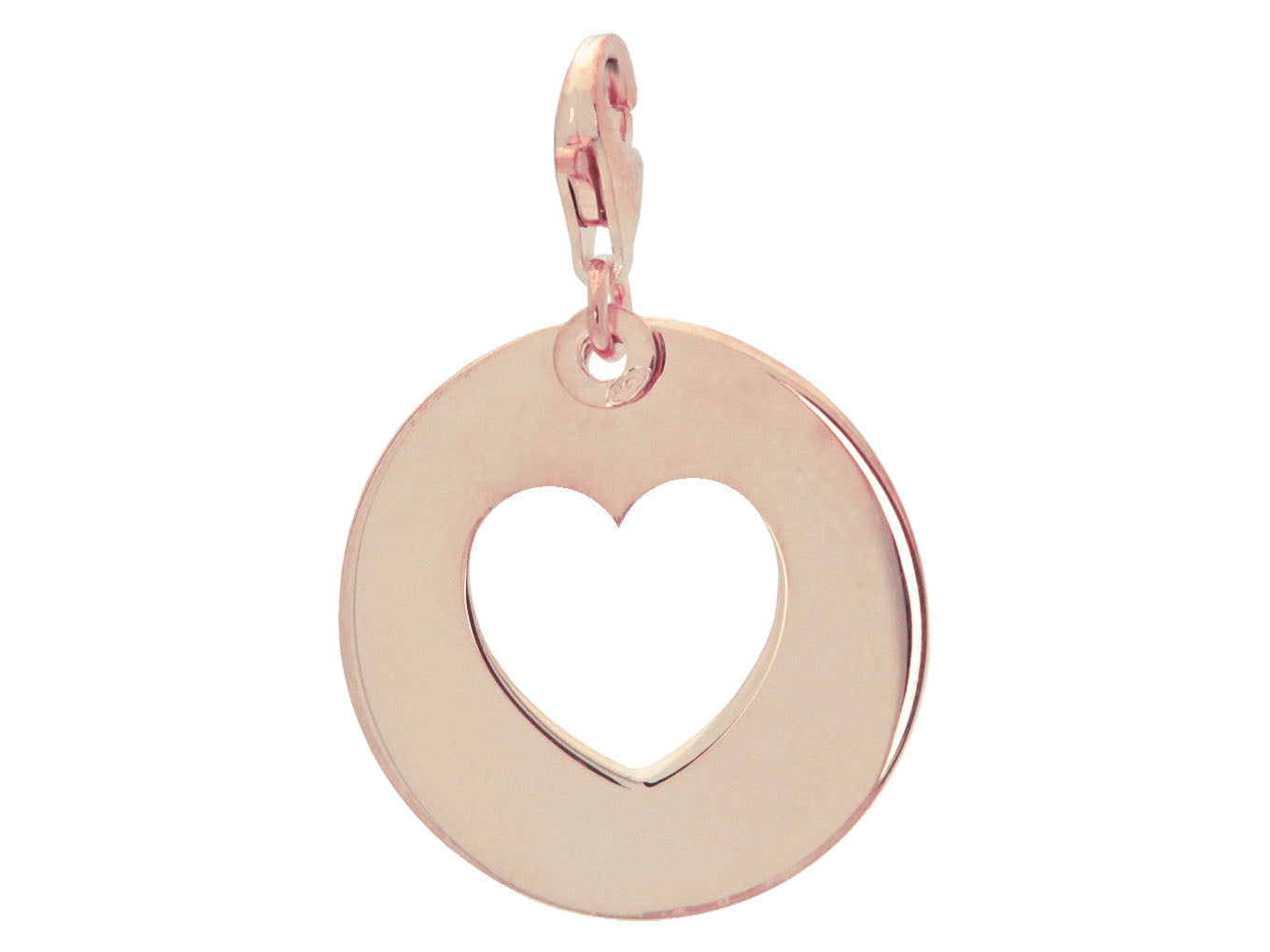 Rose Heart Cutout Pendant Pendants