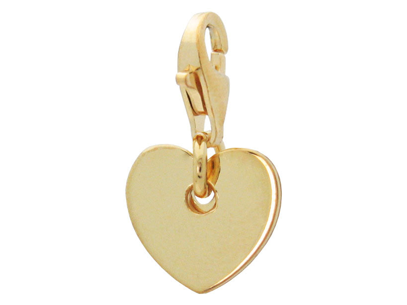 Gold Heart Charm Pendant Pendants