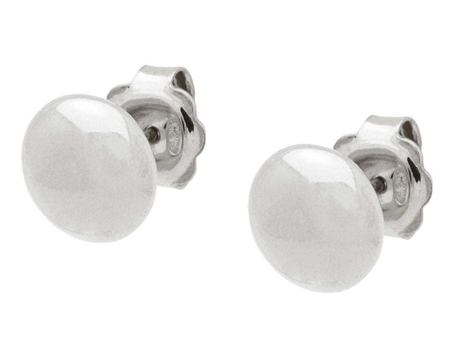 Mirror Button Stud Earrings Earrings