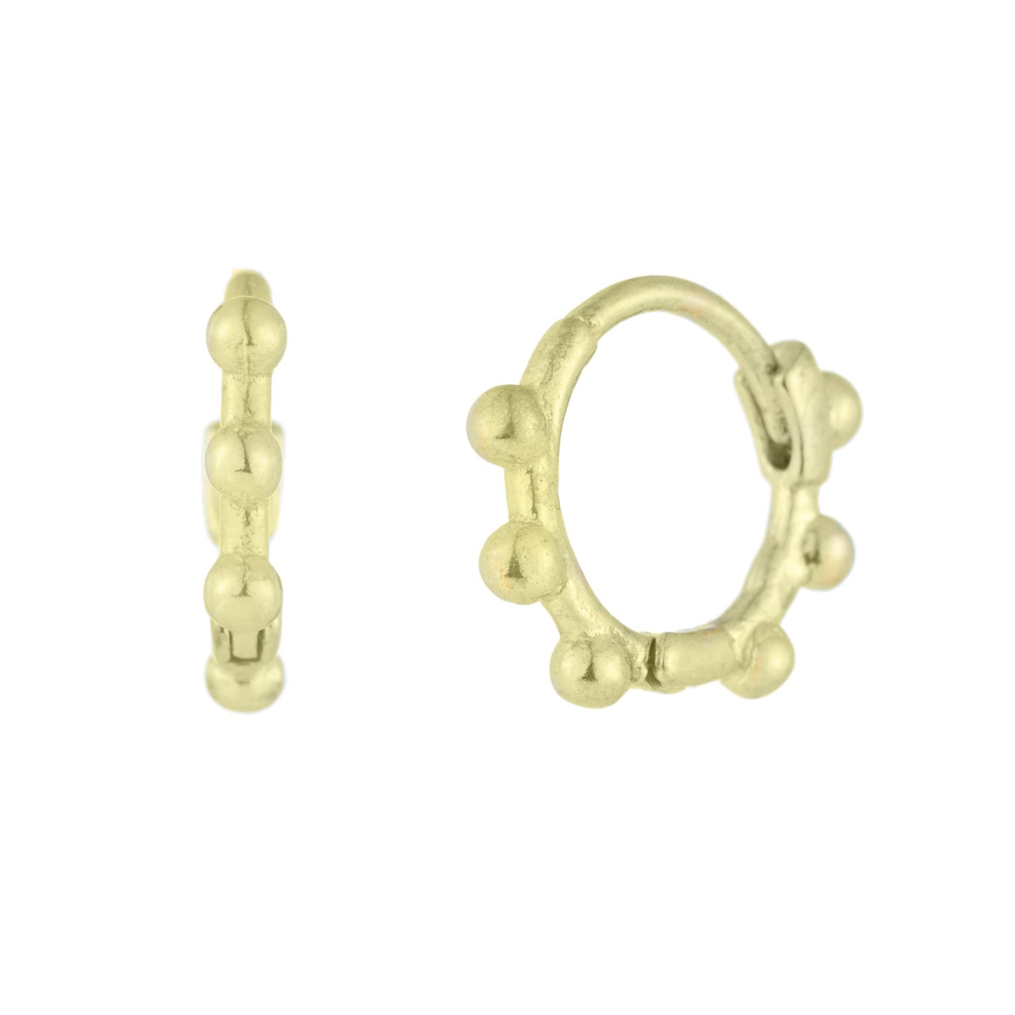 Vermeil Mini Hoop Edgy Huggie Earrings Earrings