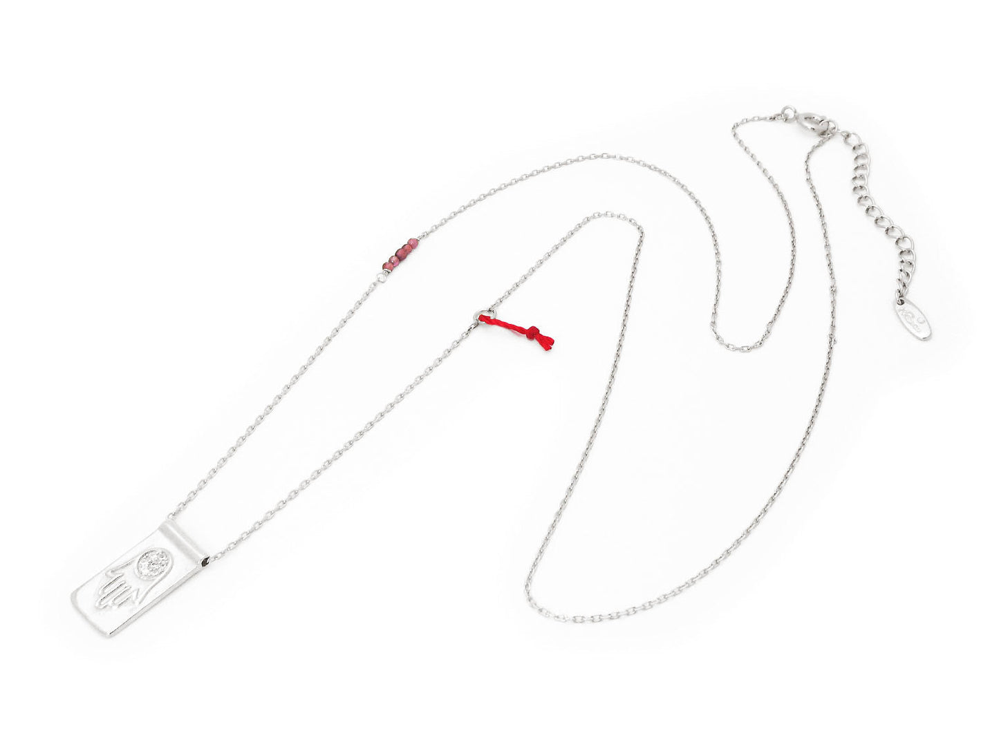 Hamsa Evil Eye Pendant Necklace: Sterling SIlver, 22" Length Necklaces