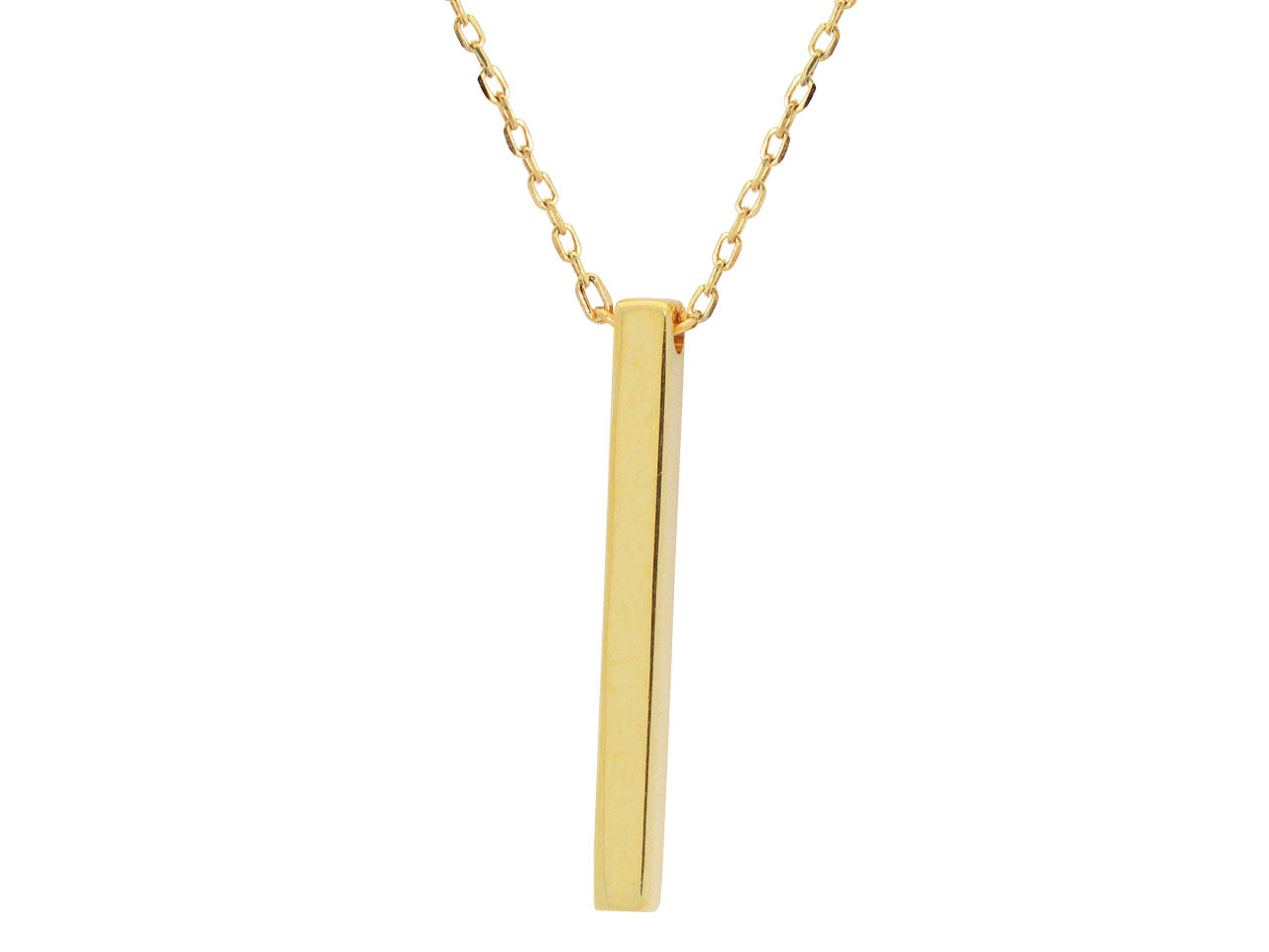 Vermeil Satin Bar Necklace Necklaces