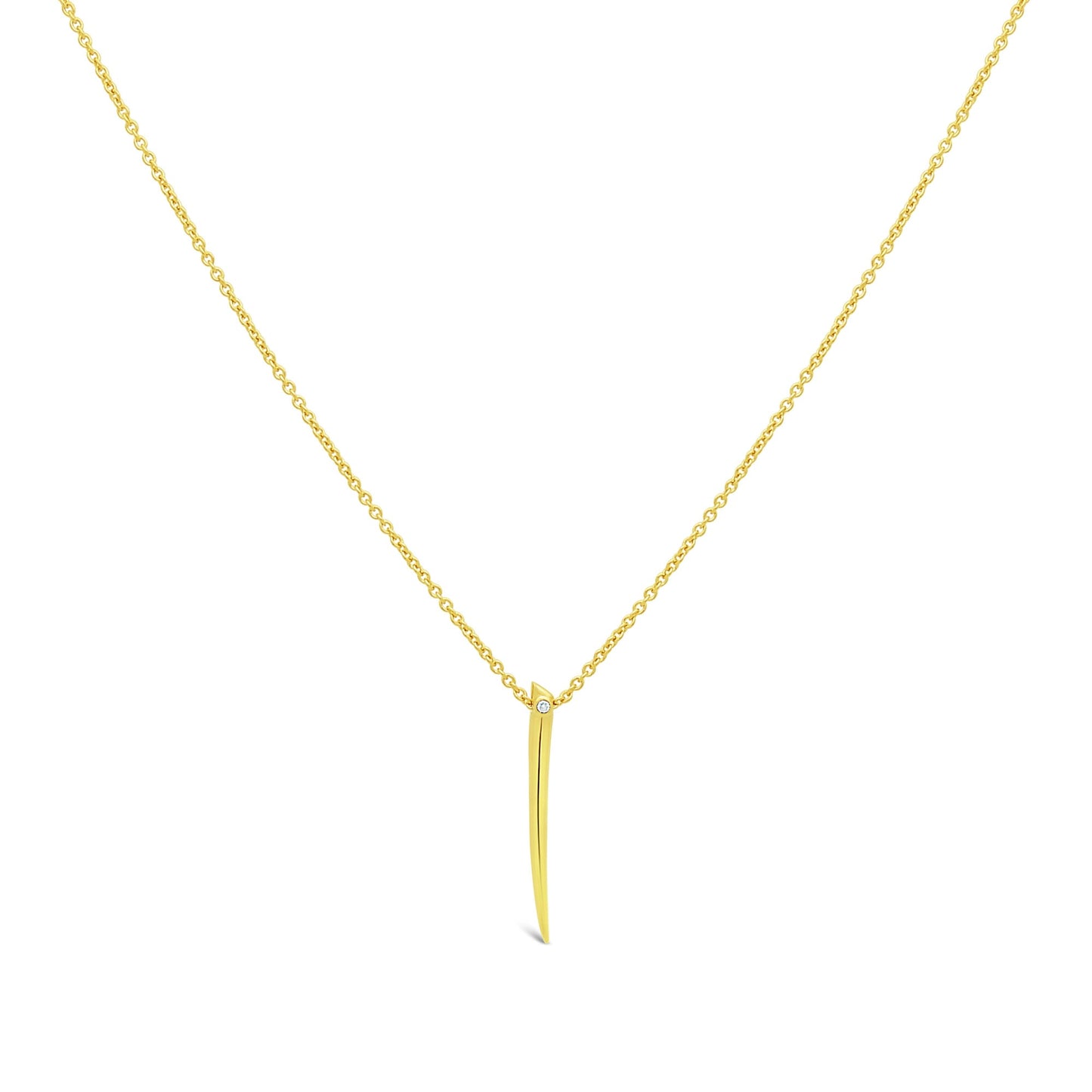 Golden Nail Necklace, 24 inches Necklaces