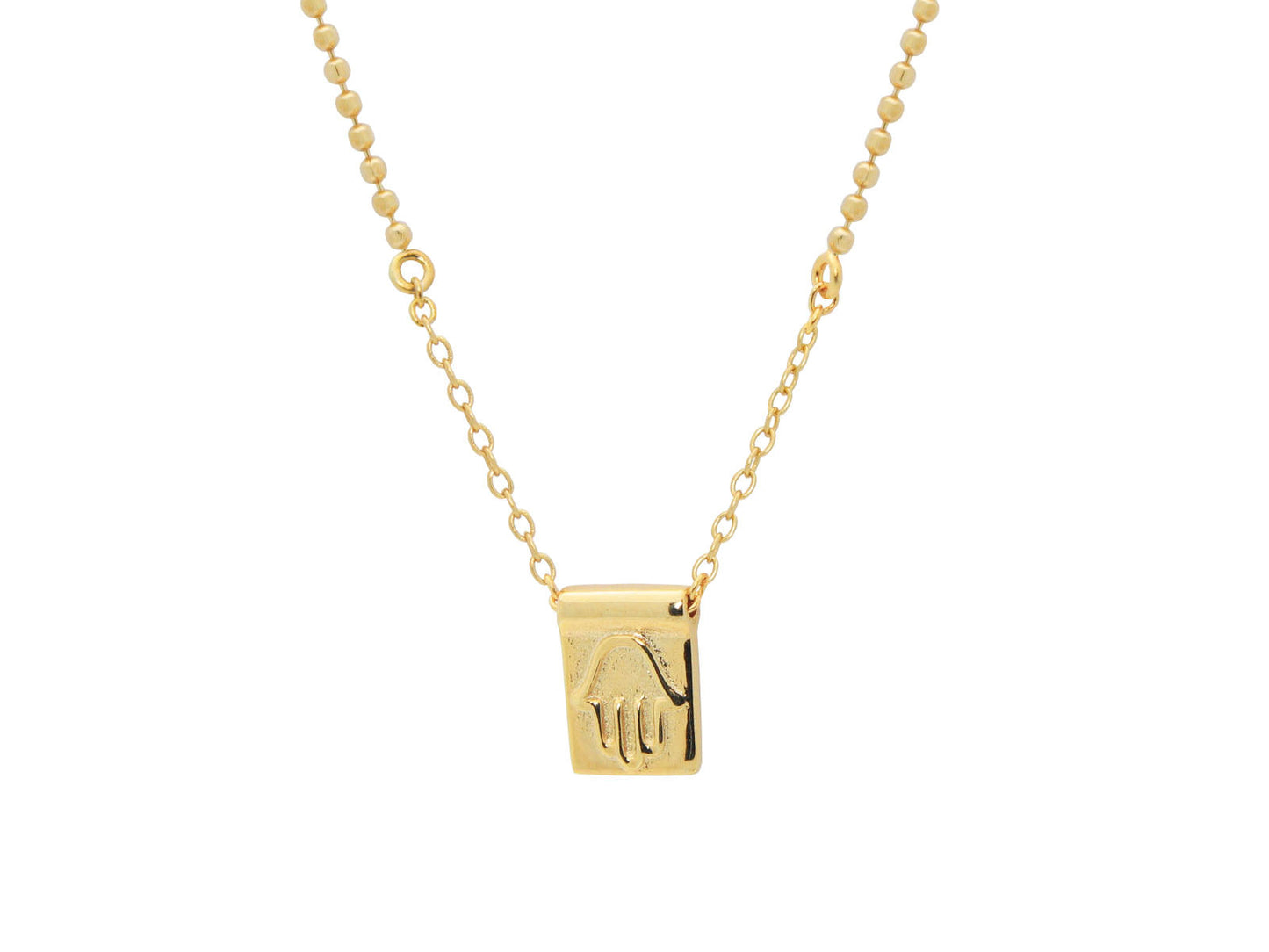 Engraved Hamsa Necklace Necklaces