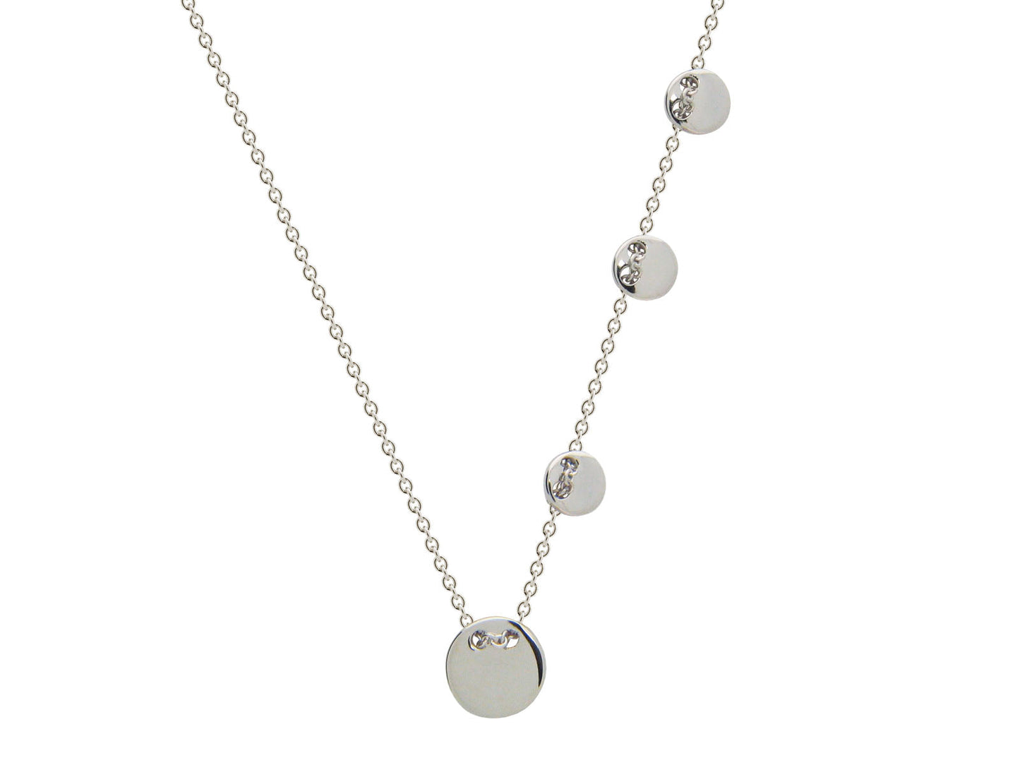 Engravable Sliding Discs Necklace Necklaces