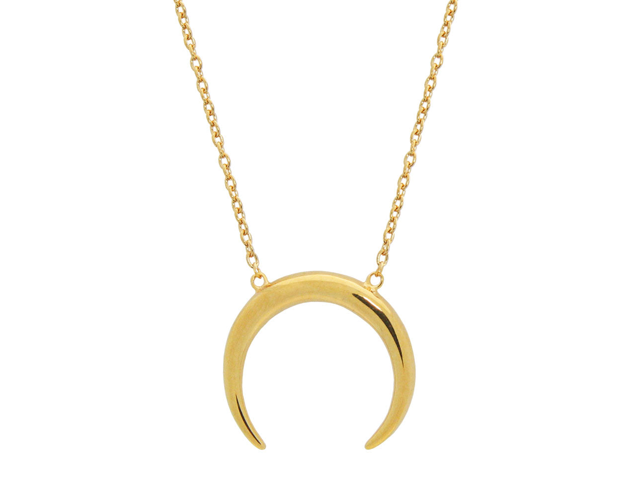 Golden Crescent Moon Necklace Necklaces