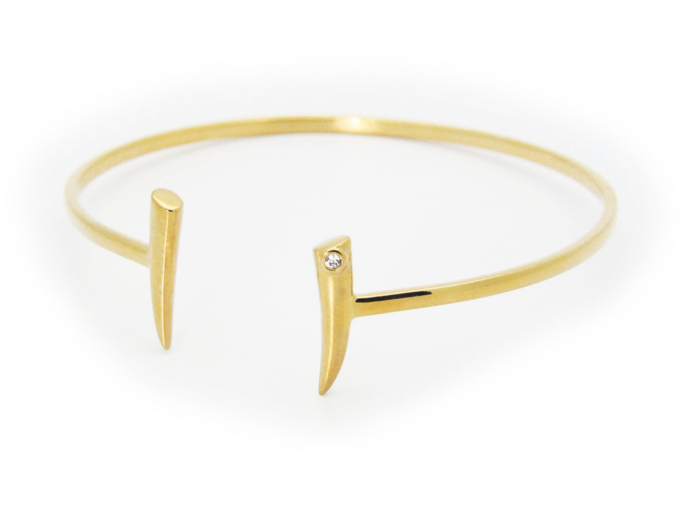 Sparkling Golden Horns Bangle Bracelets