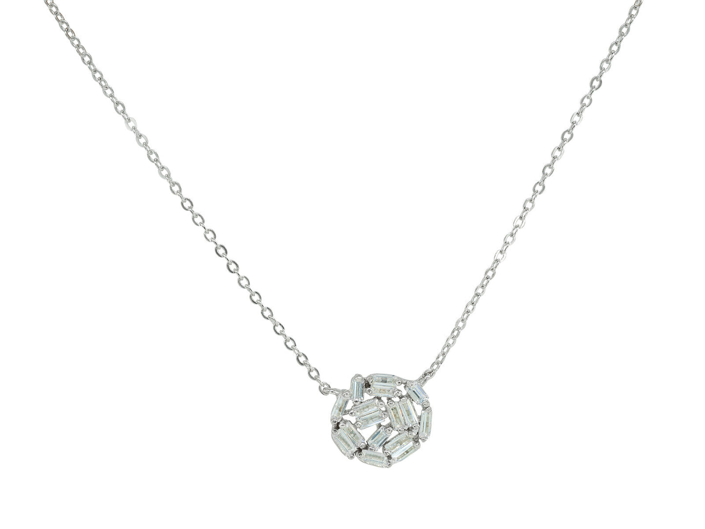 Luxe Baguette Pendant Necklace Necklaces