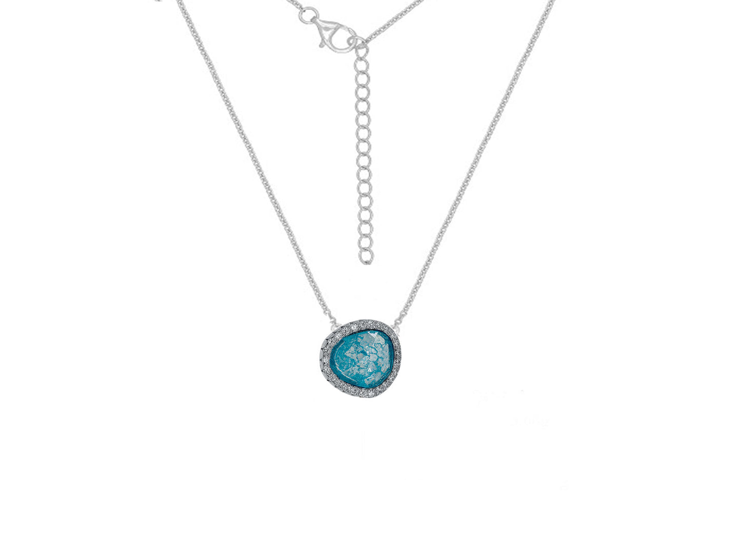 Halo Blue Pendant Necklace Necklaces