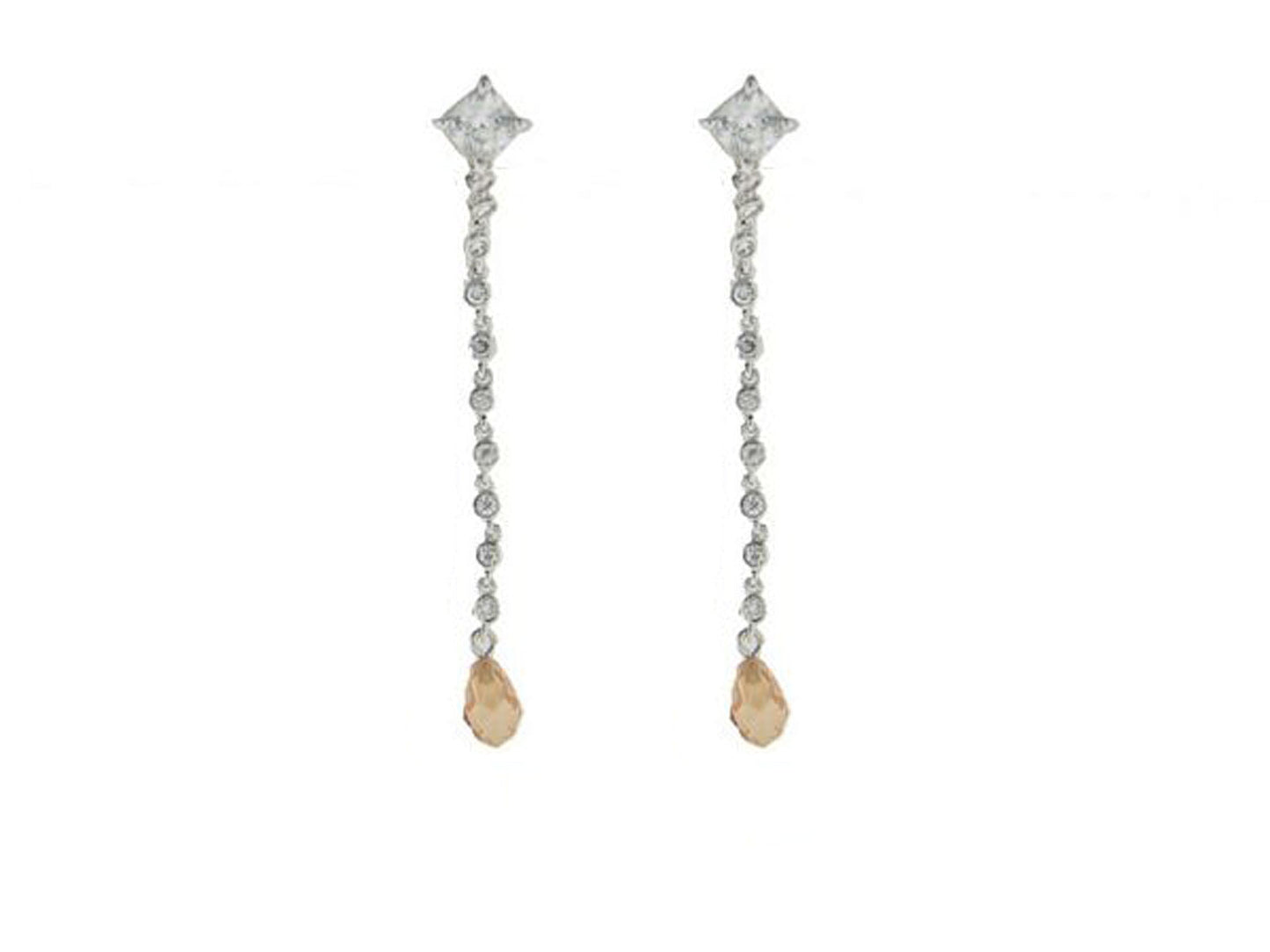 SoCal Citrine CZ Briolette Earrings Earrings