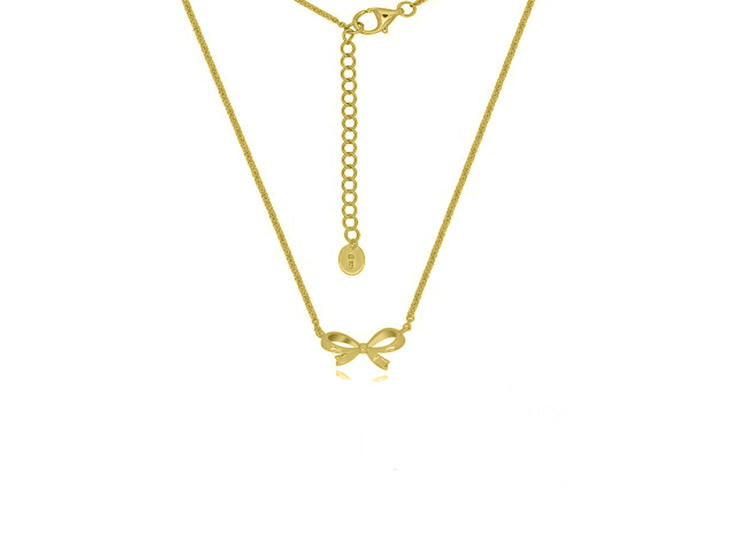 Golden Lazo Bow Necklace Necklaces