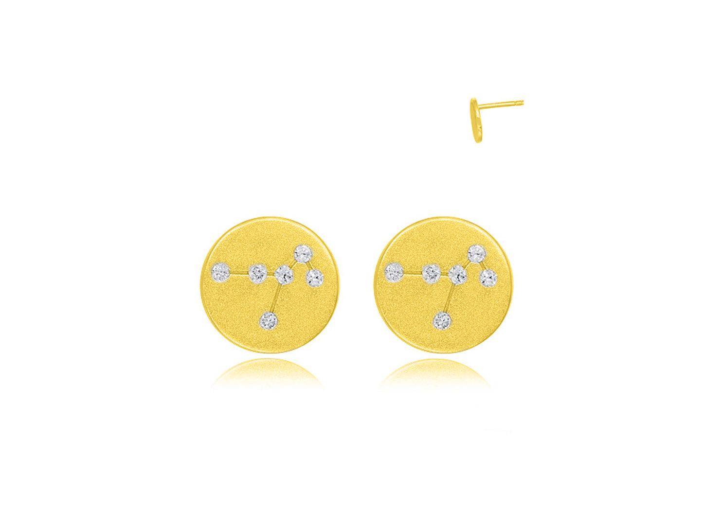 Golden Constellation Disc Earrings Earrings